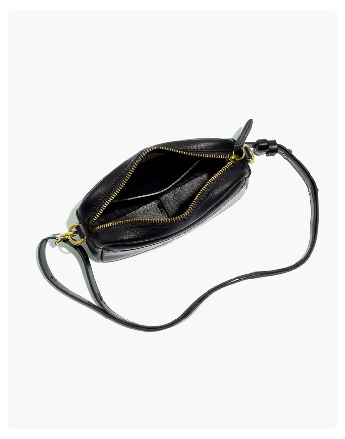 Women The Leather Carabiner Mini Crossbody Bag True Black Madewell Crossbody Bags Women The Leather Carabiner Mini Crossbody Bag True Black Madewell Crossbody Bags