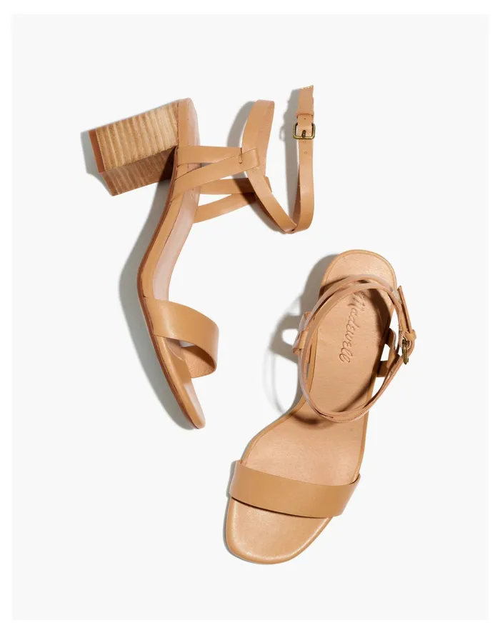 Women The Loli Ankle Strap Sandal Amber Brown Madewell Sandals