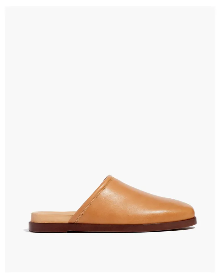 Women The Louisa Mule Amber Brown Madewell Flats Women The Louisa Mule Amber Brown Madewell Flats