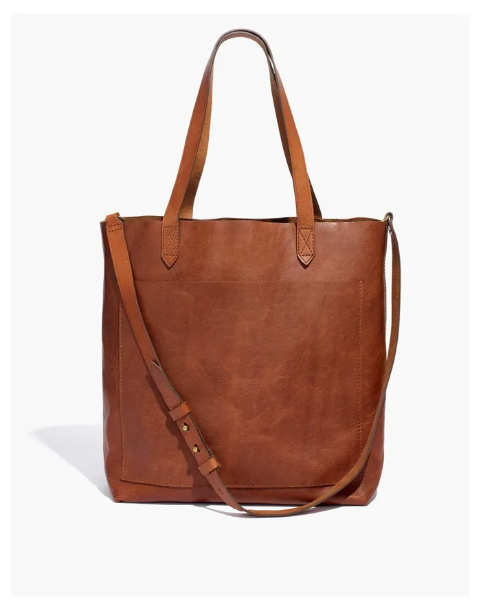 Women The Medium Transport Tote English Saddle Madewell Bag Straps
