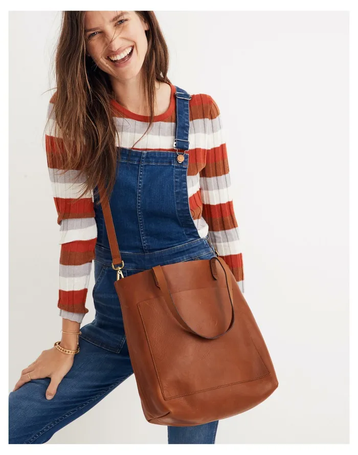 Women The Medium Transport Tote English Saddle Madewell Bag Straps Women The Medium Transport Tote English Saddle Madewell Bag Straps