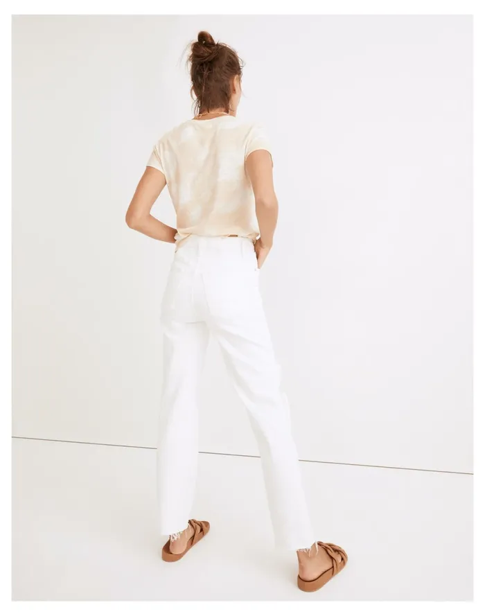 Women The Perfect Vintage Straight Jean In Tile White Tile White Madewell Jeans Women The Perfect Vintage Straight Jean In Tile White Tile White Madewell Jeans