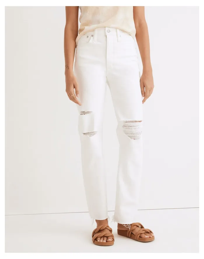 Women The Perfect Vintage Straight Jean In Tile White Tile White Madewell Jeans Women The Perfect Vintage Straight Jean In Tile White Tile White Madewell Jeans