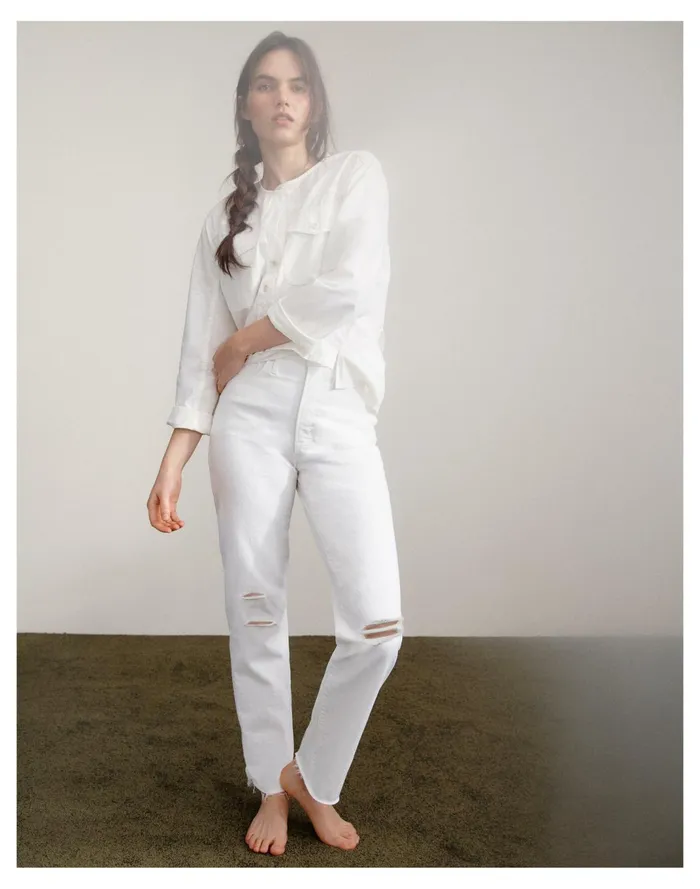 Women The Perfect Vintage Straight Jean In Tile White Tile White Madewell Jeans Women The Perfect Vintage Straight Jean In Tile White Tile White Madewell Jeans