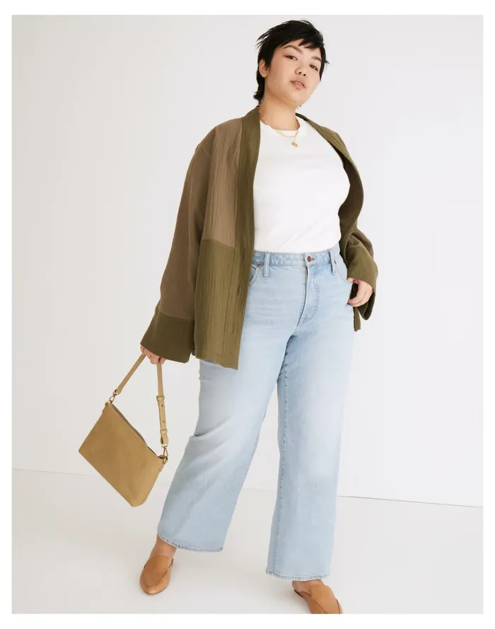 Women The Plus Perfect Vintage Wide Leg Crop Jean In Edmunds Wash Edmunds Wash Madewell Jeans