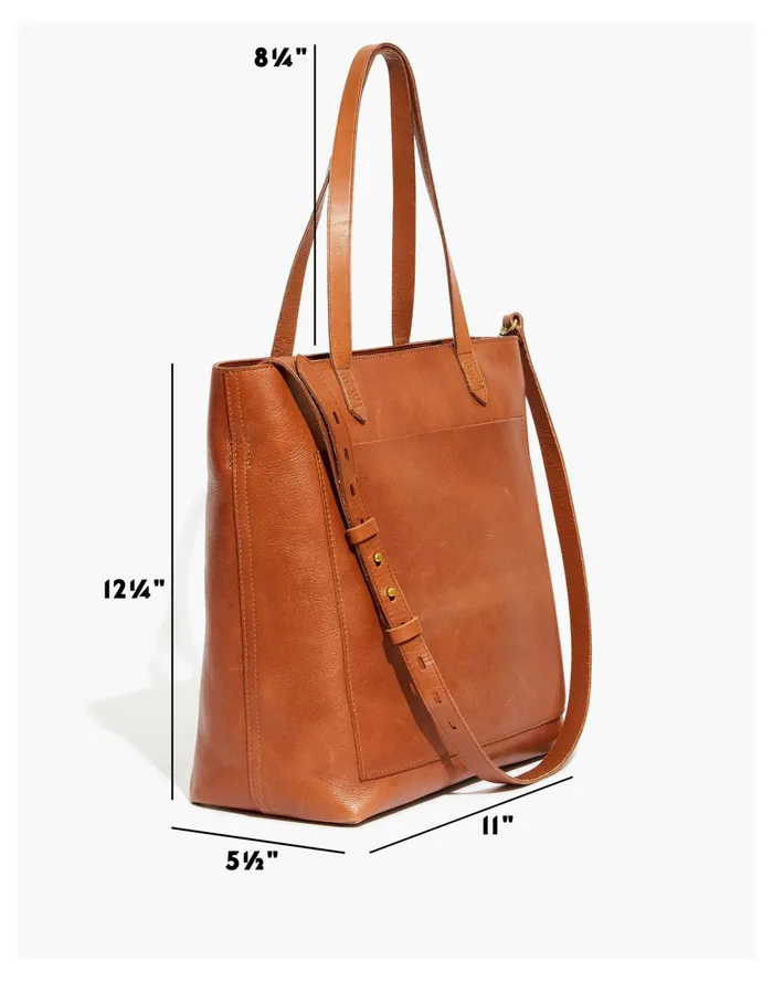 Women The Zip Top Medium Transport Tote English Saddle Madewell Bag Straps Women The Zip Top Medium Transport Tote English Saddle Madewell Bag Straps