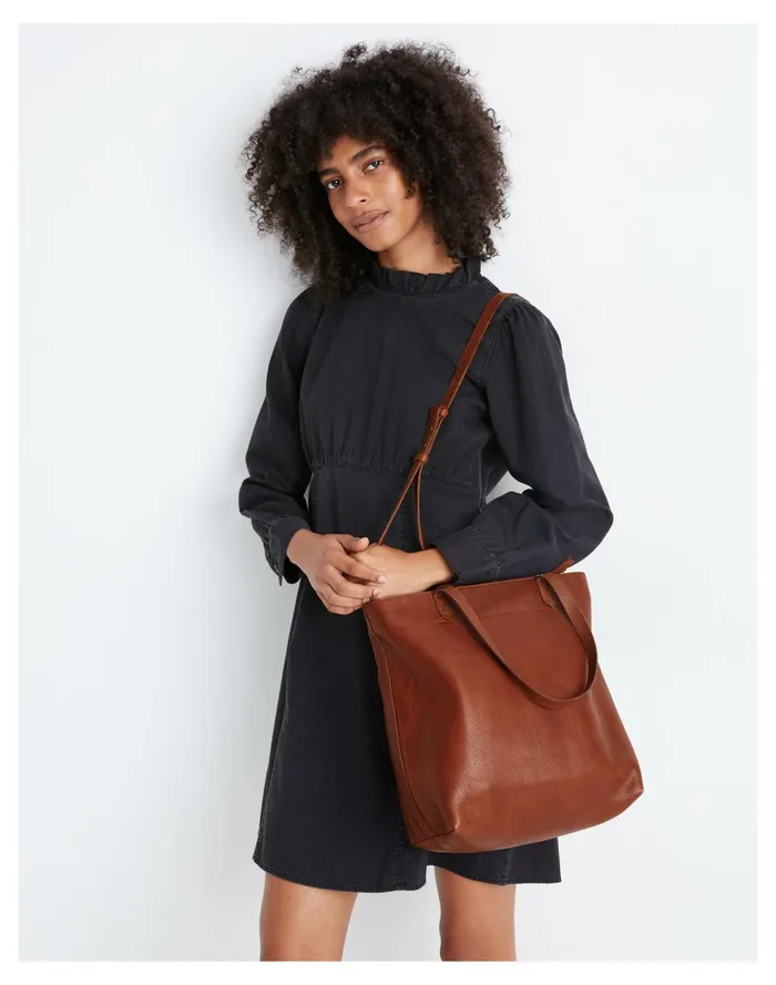 Women The Zip Top Medium Transport Tote English Saddle Madewell Bag Straps Women The Zip Top Medium Transport Tote English Saddle Madewell Bag Straps