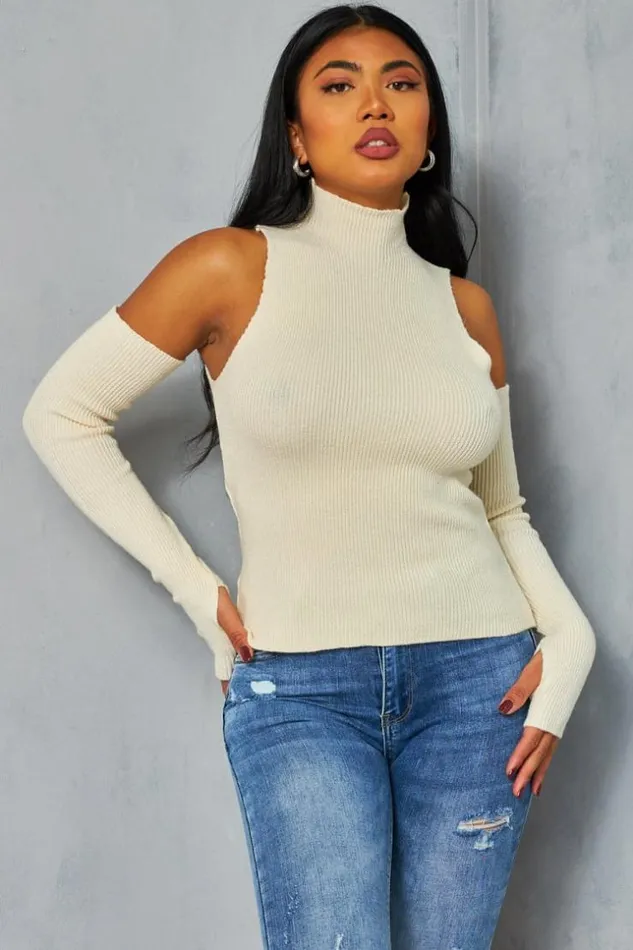 Women Top En Maille Beige Ctel Col Montant Mitaines Longues Beige Brentiny Paris Lace Tops Women Top En Maille Beige Ctel Col Montant Mitaines Longues Beige Brentiny Paris Lace Tops