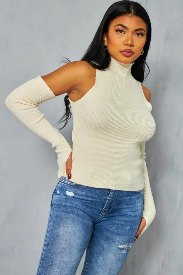 Women Top En Maille Beige Ctel Col Montant Mitaines Longues Beige Brentiny Paris Lace Tops Women Top En Maille Beige Ctel Col Montant Mitaines Longues Beige Brentiny Paris Lace Tops