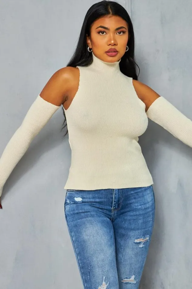 Women Top En Maille Beige Ctel Col Montant Mitaines Longues Beige Brentiny Paris Lace Tops Women Top En Maille Beige Ctel Col Montant Mitaines Longues Beige Brentiny Paris Lace Tops