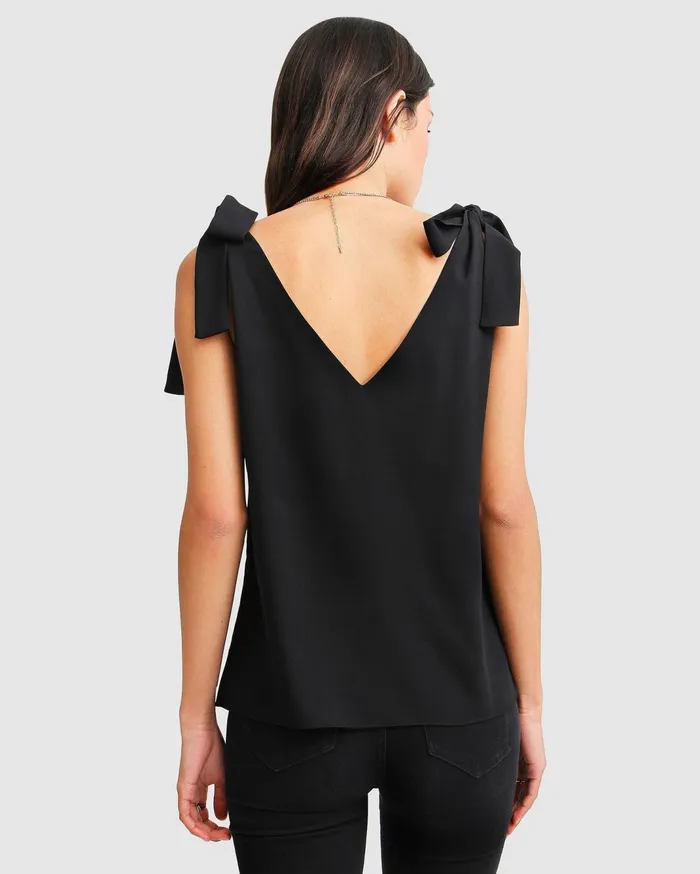 Women Tops Belle and Bloom Feel For You VNeck Top 8211 Black