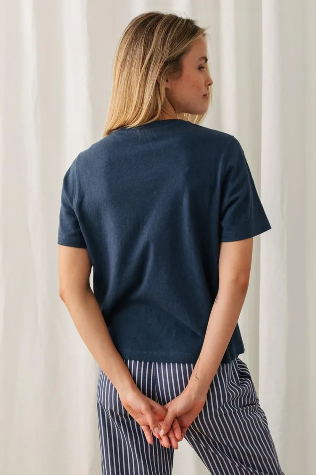 Women Tops Women 8211 Adele 8211 Navy TWOTHIRDS Tops