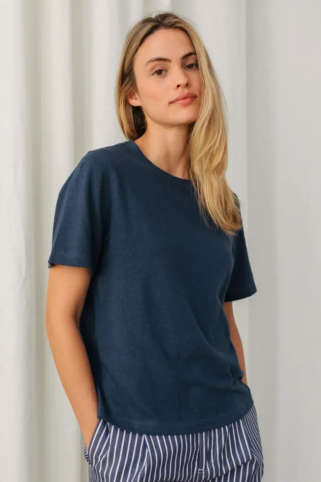 Women Tops Women 8211 Adele 8211 Navy TWOTHIRDS Tops
