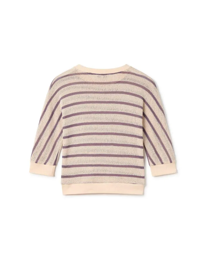 Women Tops Women 8211 Boddam 8211 Lilac Stripes TWOTHIRDS Tops