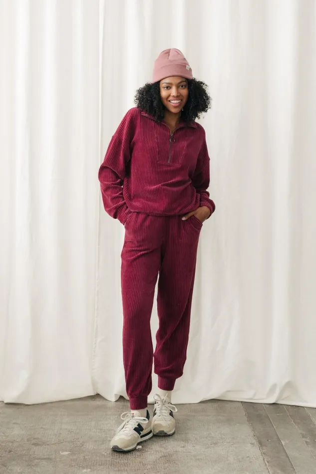 Women Tops Women 8211 Maribor 8211 Dark Cranberry TWOTHIRDS Loungewear