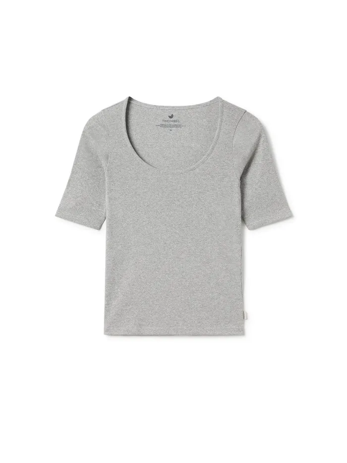 Women Tops Women 8211 Shikine 8211 Grey Melange TWOTHIRDS Tops