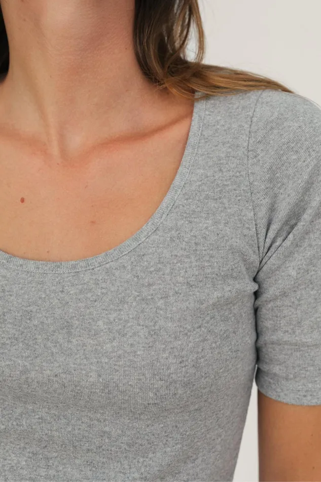 Women Tops Women 8211 Shikine 8211 Grey Melange TWOTHIRDS Tops