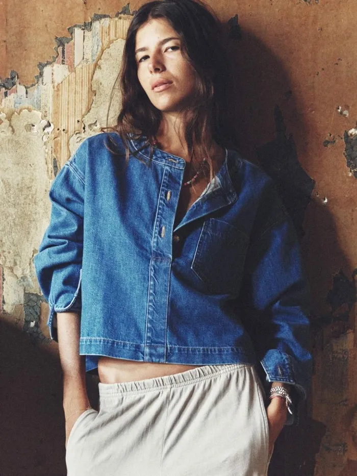 Women Tops Xirena Deep Indigo Nicky Denim Top
