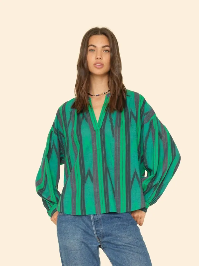 Women Tops Xirena Green Woods Romi Top