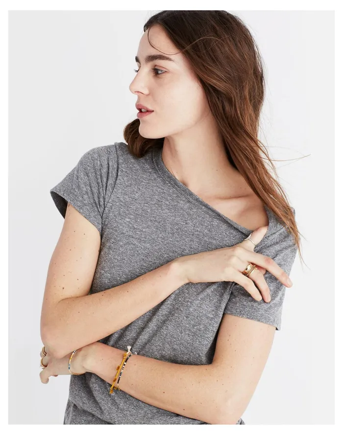 Women Triblend Ex Boyfriend Tee Hthr Pewter Madewell Tees