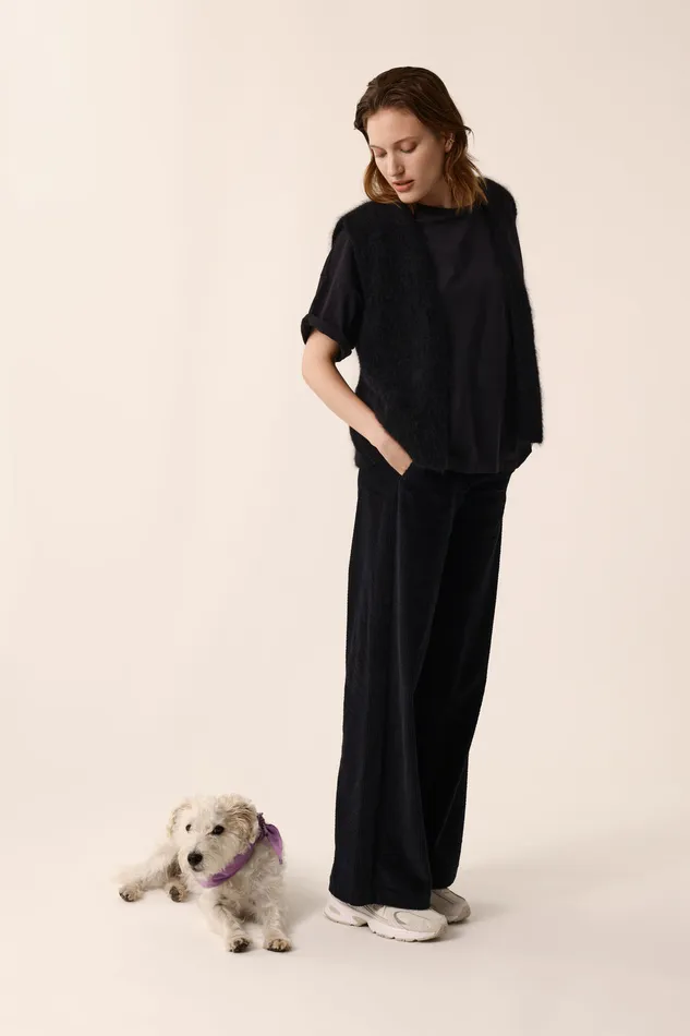 Women Trousers Sialito Noir Pantalon Coton Velours Noir Des Petits Hauts Trousers and Jumpsuits Women Trousers Sialito Noir Pantalon Coton Velours Noir Des Petits Hauts Trousers and Jumpsuits