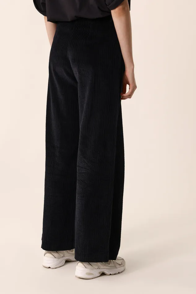 Women Trousers Sialito Noir Pantalon Coton Velours Noir Des Petits Hauts Trousers and Jumpsuits