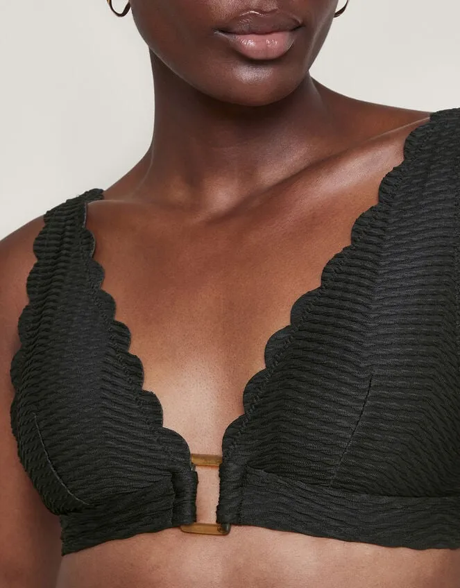 Women Una Bikini Top Black Monsoon Beachwear and Swimwear