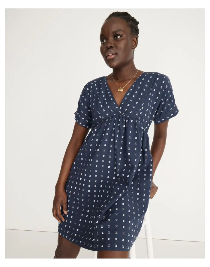 Women V Neck Dolman Sleeve Mini Dress In Textured Dot As Per Header Madewell Dresses Women V Neck Dolman Sleeve Mini Dress In Textured Dot As Per Header Madewell Dresses