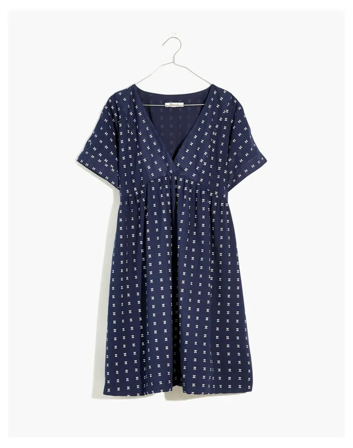 Women V Neck Dolman Sleeve Mini Dress In Textured Dot As Per Header Madewell Dresses Women V Neck Dolman Sleeve Mini Dress In Textured Dot As Per Header Madewell Dresses