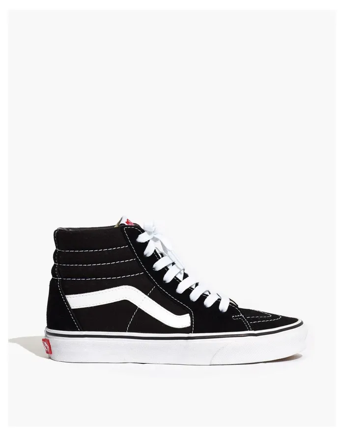 Women Vans Unisex SK8 Hi High Top Sneakers In Black Suede And Canvas Black Madewell Sneakers Women Vans Unisex SK8 Hi High Top Sneakers In Black Suede And Canvas Black Madewell Sneakers