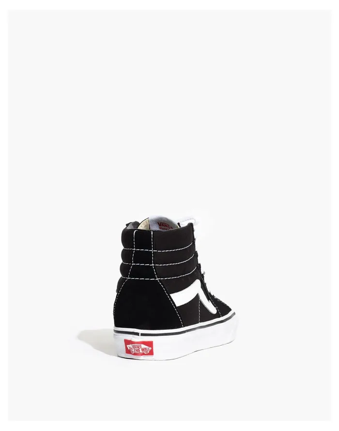 Women Vans Unisex SK8 Hi High Top Sneakers In Black Suede And Canvas Black Madewell Sneakers Women Vans Unisex SK8 Hi High Top Sneakers In Black Suede And Canvas Black Madewell Sneakers