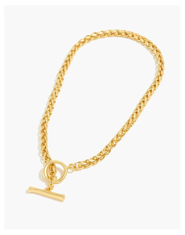 Women Wheatberry Chain Toggle Necklace Vintage Gold Madewell Necklaces Women Wheatberry Chain Toggle Necklace Vintage Gold Madewell Necklaces