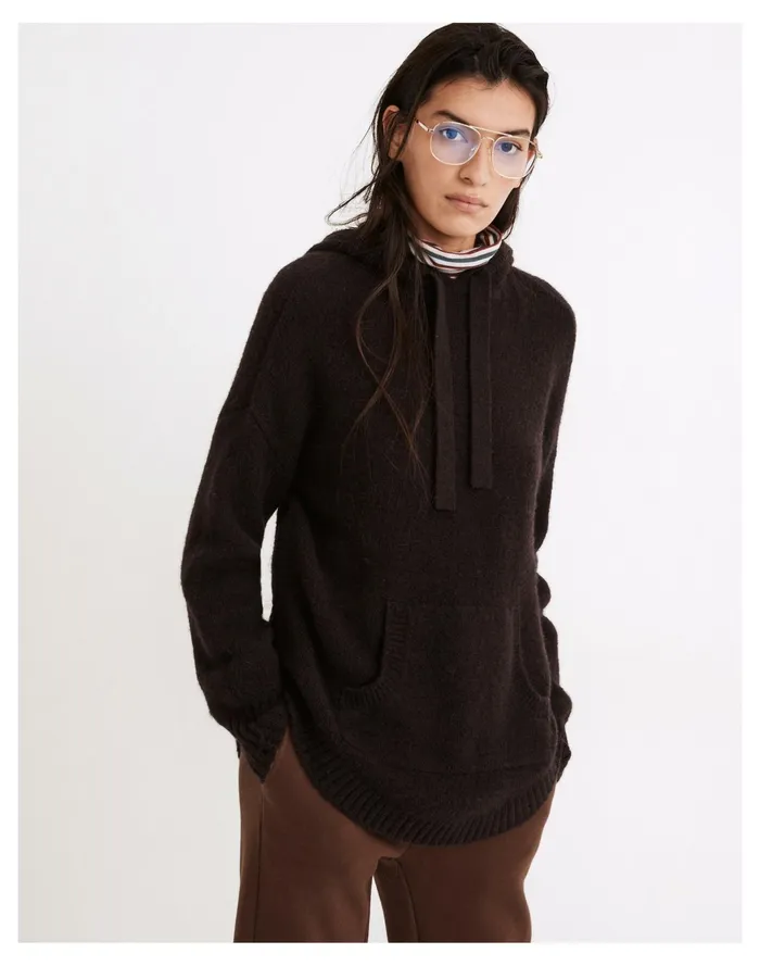 Women Wilmington Hoodie Sweater Heather Raisin Madewell Sweatshirts and Sweatpants