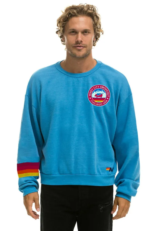 Women WINDY CITY SMOKEOUT 2023 RELAXED SWEATSHIRT 8211 OCEAN Aviator Nation UnisexCrewSweatshirt Women WINDY CITY SMOKEOUT 2023 RELAXED SWEATSHIRT 8211 OCEAN Aviator Nation UnisexCrewSweatshirt