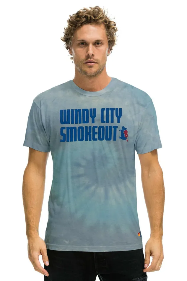 Women WINDY CITY SMOKEOUT 2023 TEE 8211 TIE DYE HEATHER BLUE Aviator Nation UnisexTees Women WINDY CITY SMOKEOUT 2023 TEE 8211 TIE DYE HEATHER BLUE Aviator Nation UnisexTees