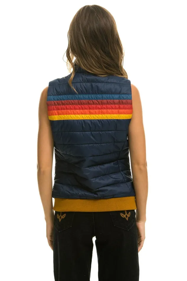 Women WOMEN039S 5 STRIPE VEST 8211 NAVY Aviator Nation Outerwear Women WOMEN039S 5 STRIPE VEST 8211 NAVY Aviator Nation Outerwear