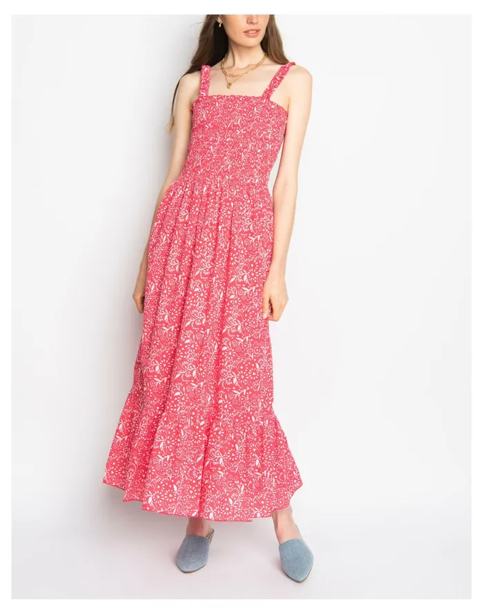 Women WVN Sita Dress Frequency Wildflower Blockprint Pink Madewell Dresses Women WVN Sita Dress Frequency Wildflower Blockprint Pink Madewell Dresses