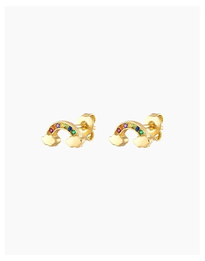 Women X Alexa Leigh Rainbow Studs Gold Madewell Earrings