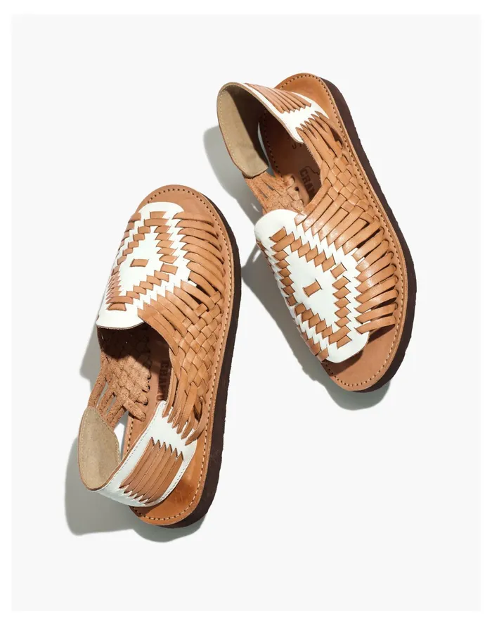 Women X Chamula Chichen Open Toe Huarache Sandals Tan Madewell Sandals