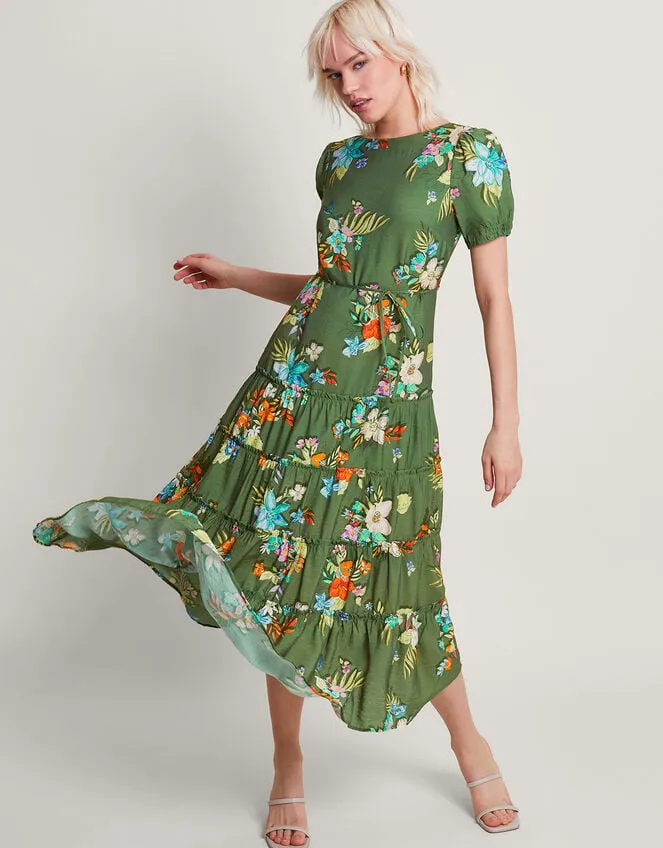 Women Zafia Tiered Dress Green Monsoon Dresses