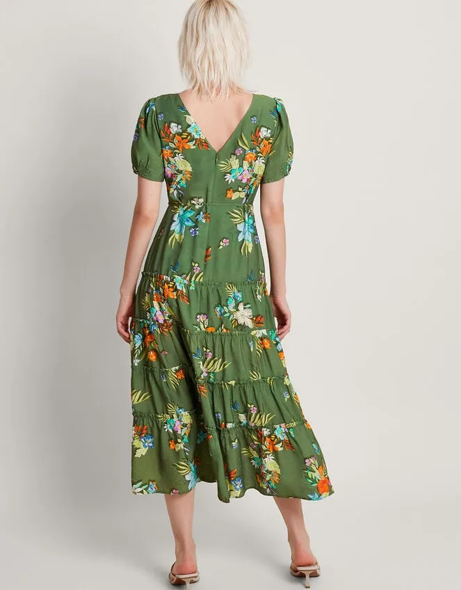 Women Zafia Tiered Dress Green Monsoon Dresses