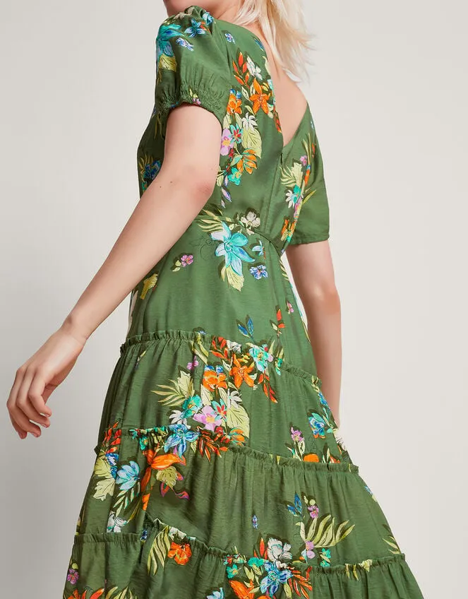 Women Zafia Tiered Dress Green Monsoon Dresses
