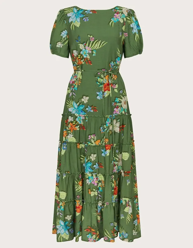 Women Zafia Tiered Dress Green Monsoon Dresses