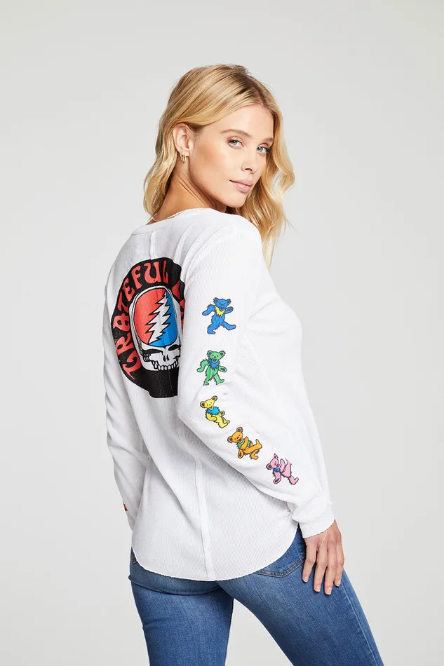 Womens Chaser Brand Grateful Dead Steal Your Face Tops