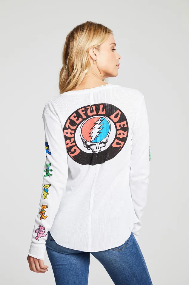 Womens Chaser Brand Grateful Dead Steal Your Face Tops