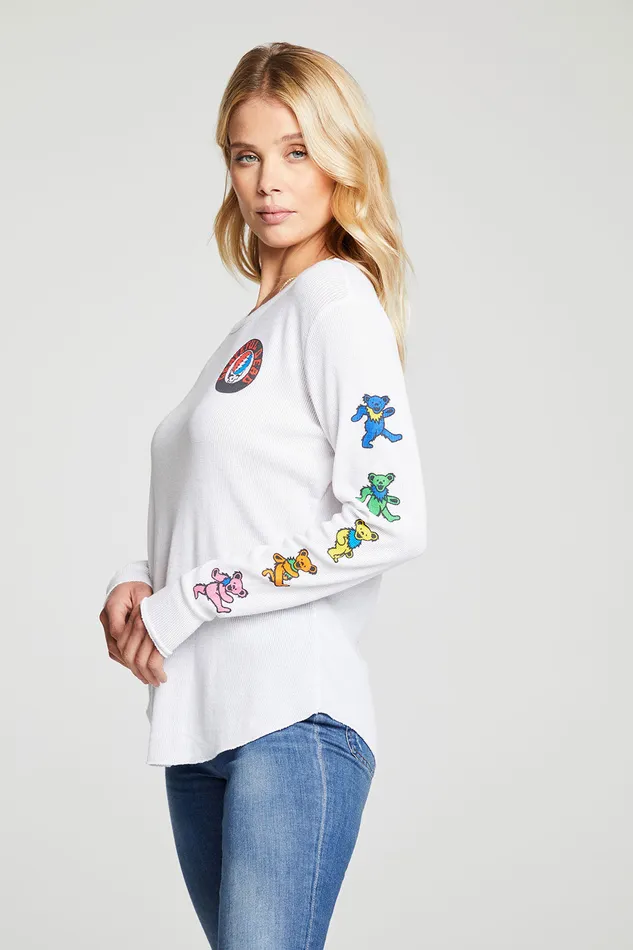 Womens Chaser Brand Grateful Dead Steal Your Face Tops