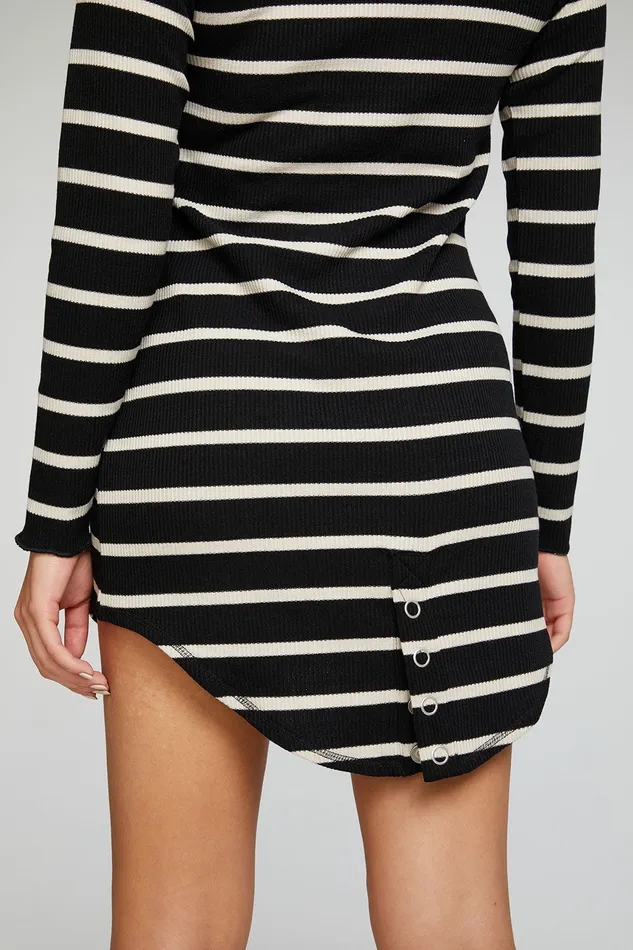 Womens Chaser Brand Rpet Love Rib Long Sleeve Henley Hi Lo Shirttail Dress Dresses