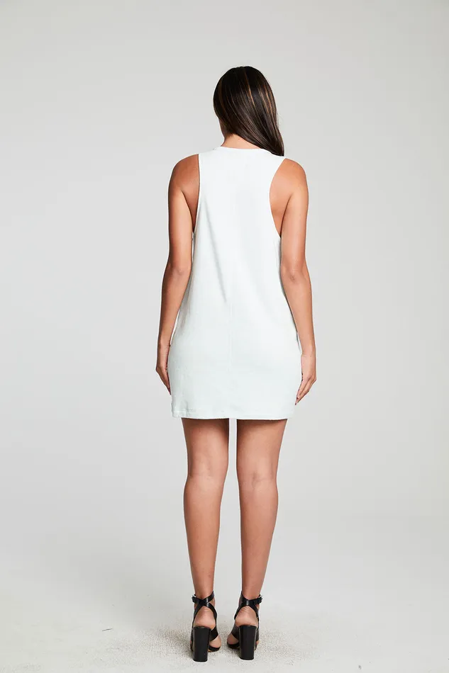 Womens Chaser Brand Slub French Terry Deep Armhole Muscle Tank Dress Dresses