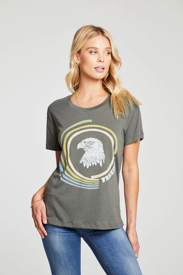 Womens Freedom Eagle Tops Chaser Brand