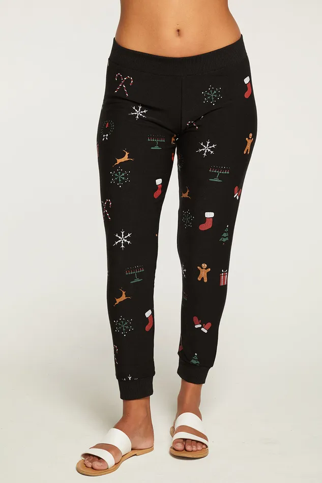Womens Holiday Stitch Pants Bottoms Chaser Brand